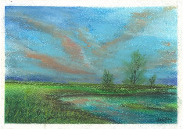 Пейзаж для рисования пастелью