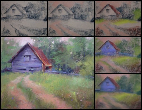 Авокадо масляной пастелью