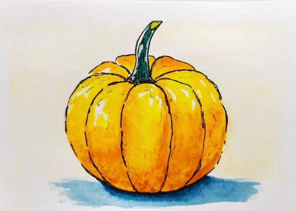Рисование тыквы