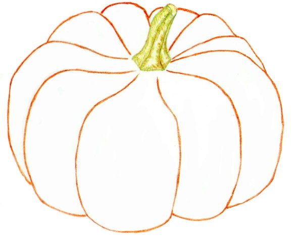 Нарисовать тыкву