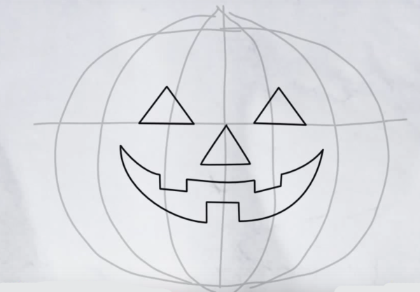 Тыква Хэллоуин для рисования