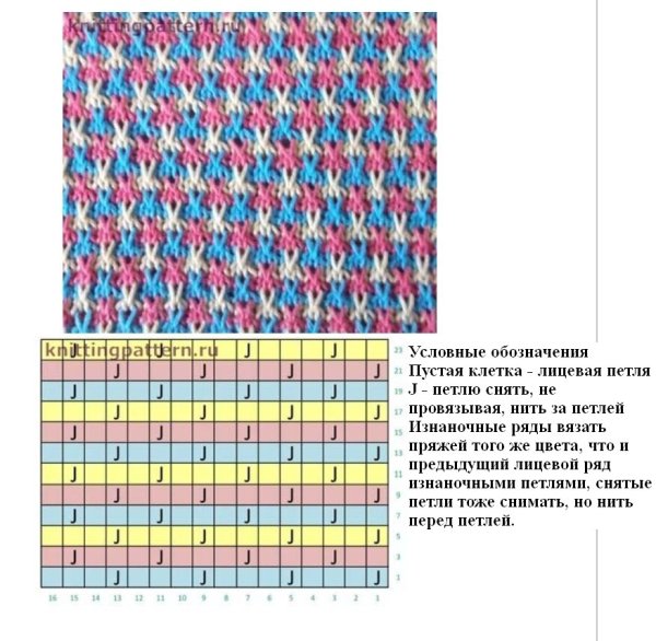 Ленивый жаккард со снятыми петлями
