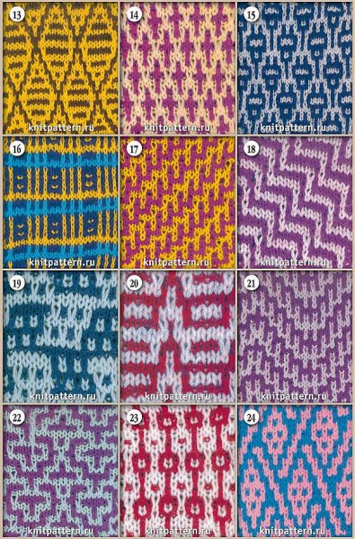 Узор ленивый жаккард спицами