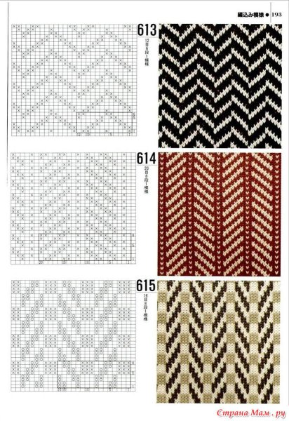 Узор зигзаг ленивый жаккард