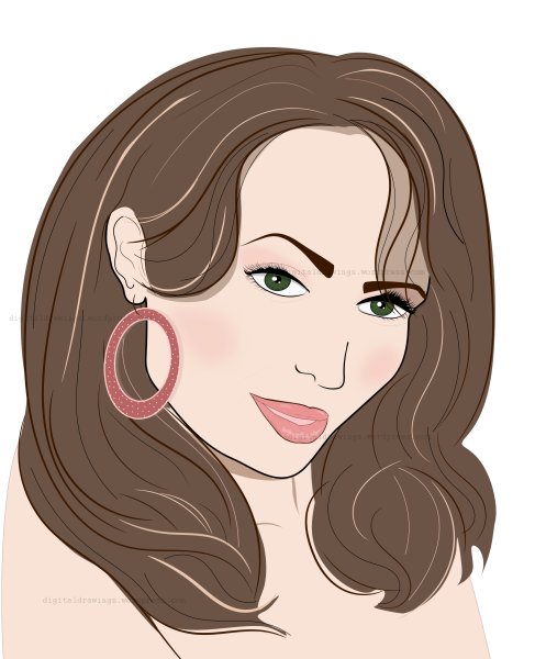 Векторный портрет упрощенный