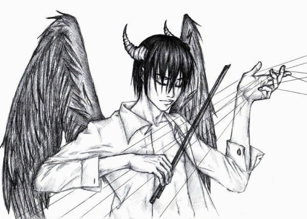 Сатанинские рисунки карандашом