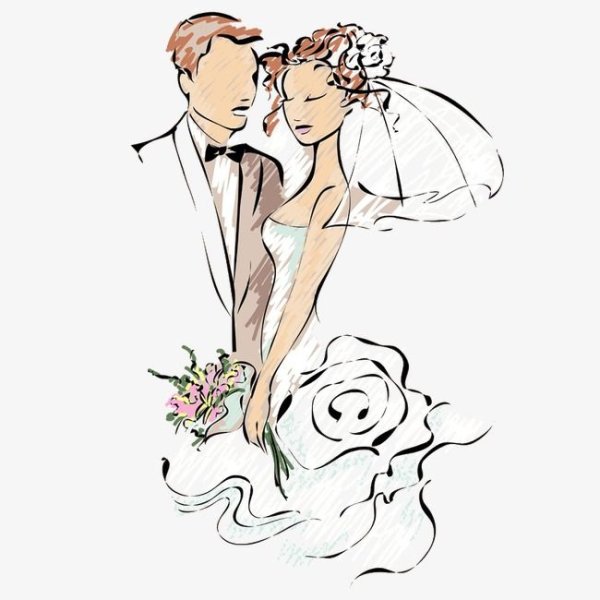 Зарисовки невесты и жениха