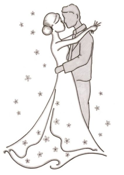 Свадебные рисунки карандашом