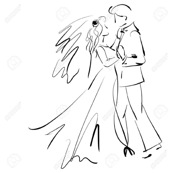 Жених и невеста набросок