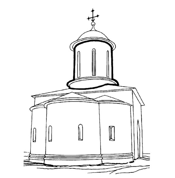 Церковь рисунок карандашом
