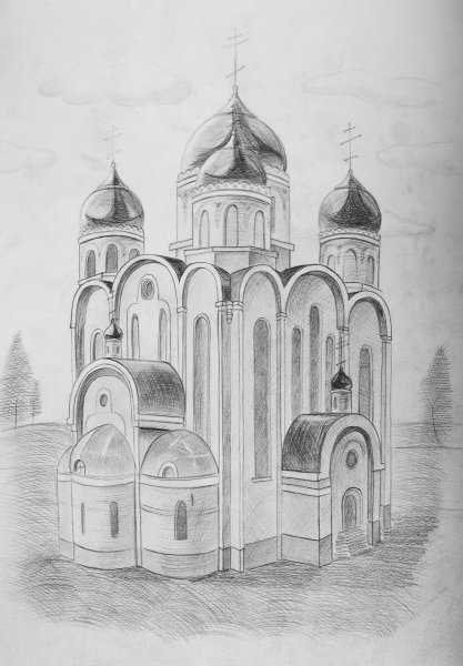 Храм рисунок