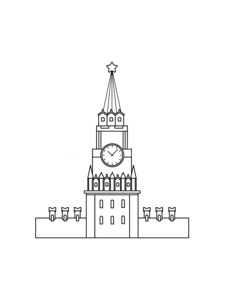Кремль раскраска
