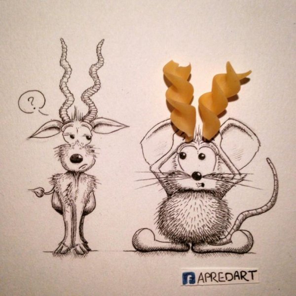 Забавные рисунки карандашом