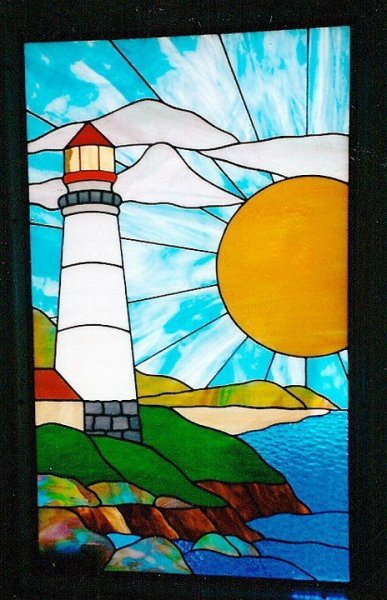 Витраж цветы