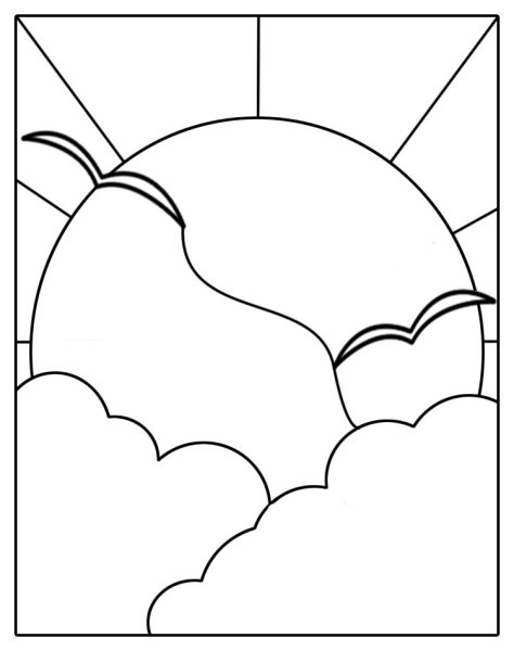 Эскиз витража для окна своей комнаты