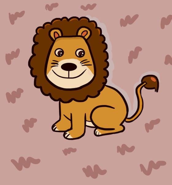 Нарисовать львенка