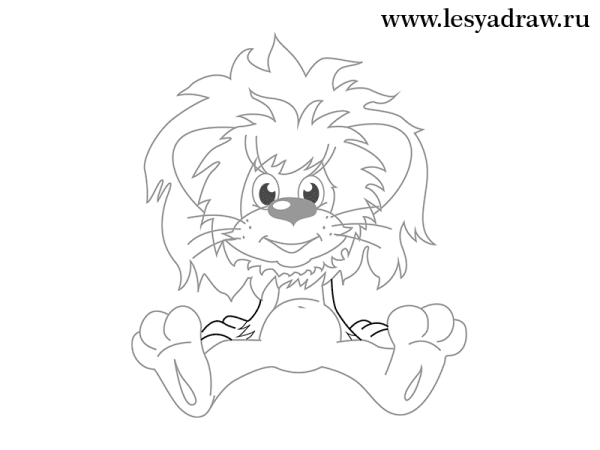 Морда львенка из мультика