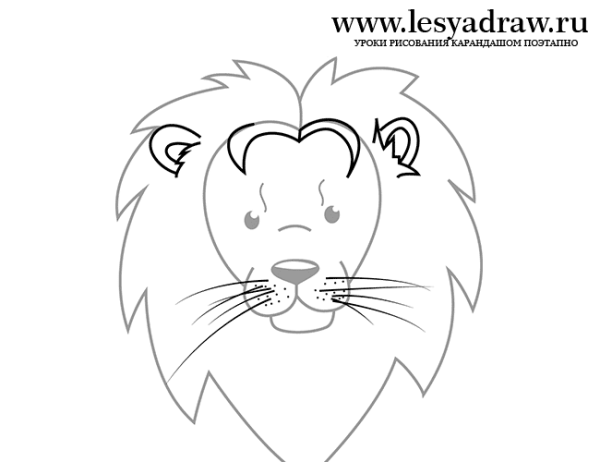 Лев рисунок карандашом для детей