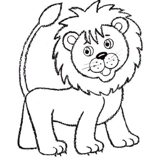 Раскраска «львёнок»