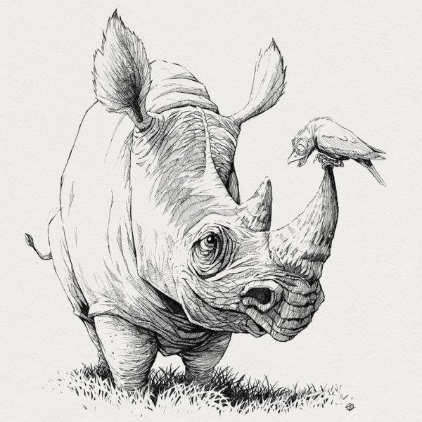 Животные карандашом