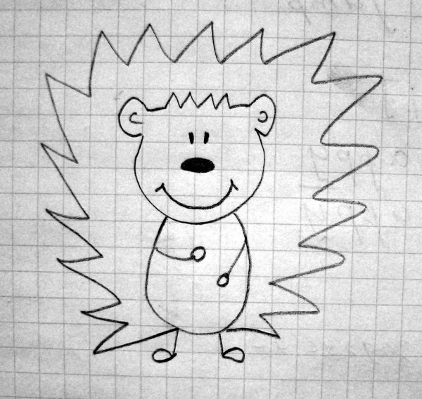 Как нарисовать ежика
