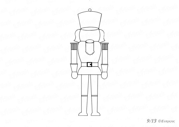 Щелкунчик рисунок поэтапно