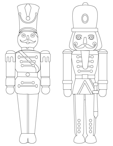 Солдаты Щелкунчик раскраска