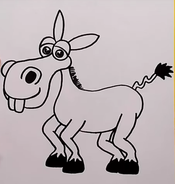 Осел рисунок