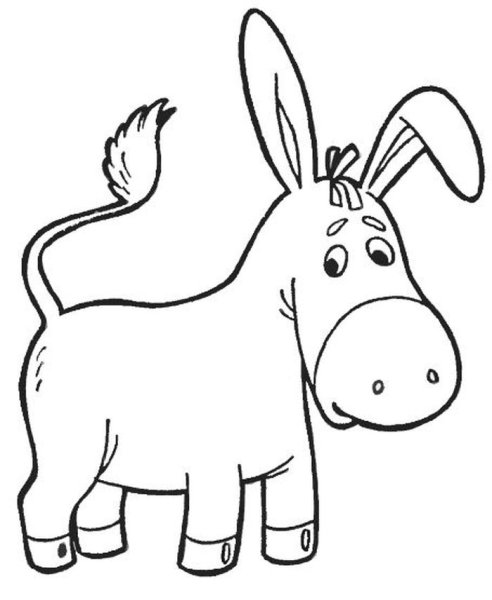 Дорисуй ослика