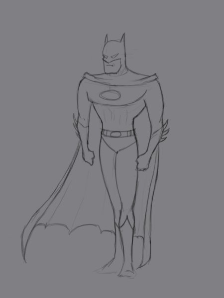 Рисунок Бэтмена карандашом