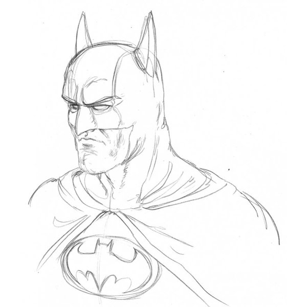 Рисунок Бэтмена карандашом