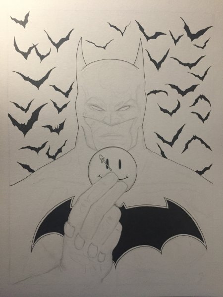 Детский рисунок Бэтмена