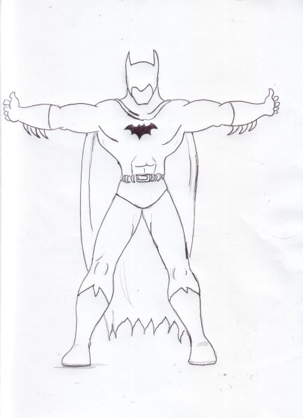 Лёгкий рисунок Бетмена