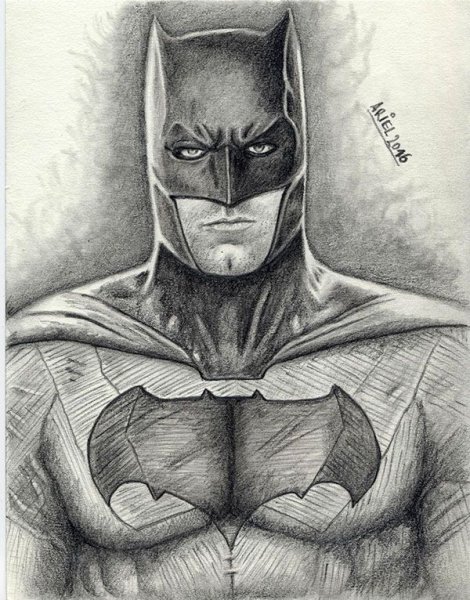 Бэтмен карандашом Бен Аффлек