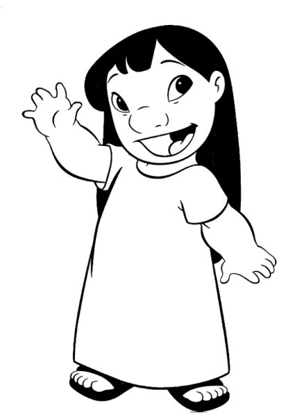 Раскраски для девочек Лило