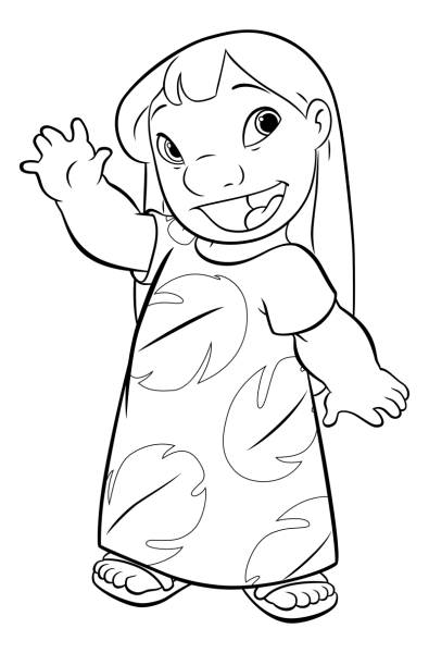 Лило и Стич раскраска