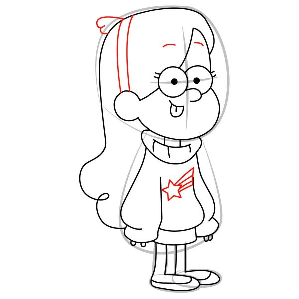 Нарисовать Мейбл из Гравити Фолз