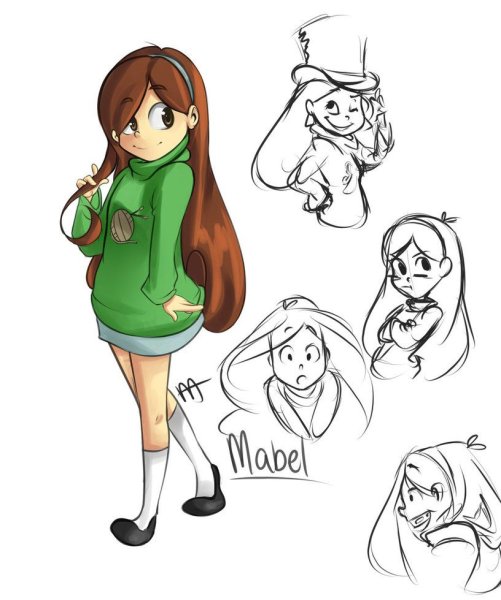 Скетчи героев Гравити Фолз