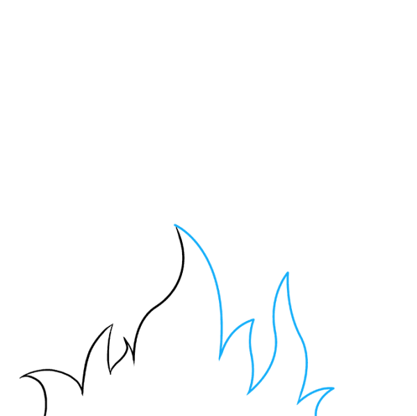 Пламя огня карандашом
