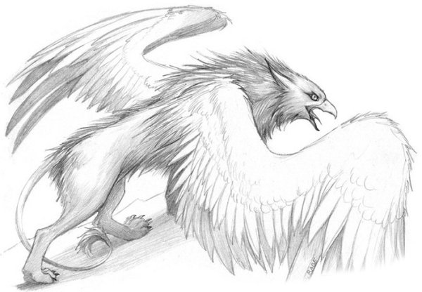 Мистические существа карандашом