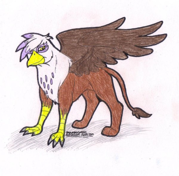 Грифон карандашом