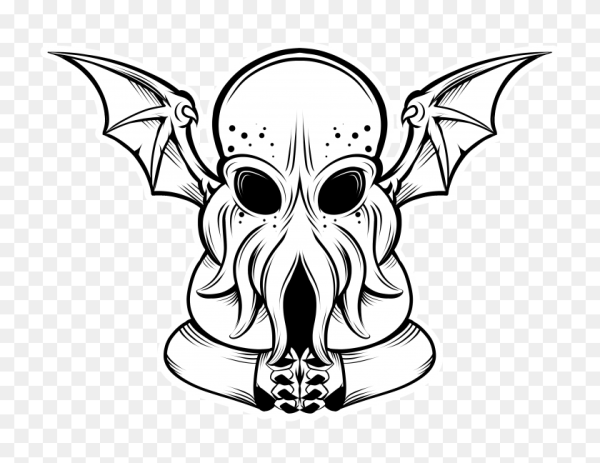 Ктулху раскраска