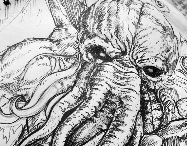 Дагон Лавкрафт эскиз