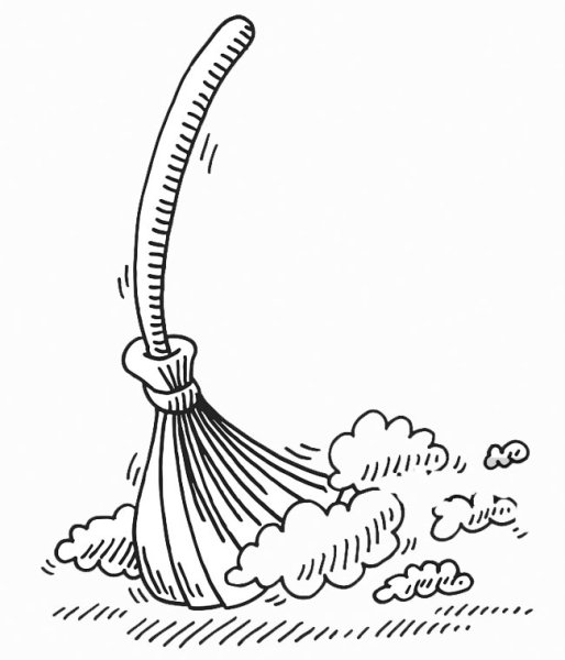 Метла раскраска для детей