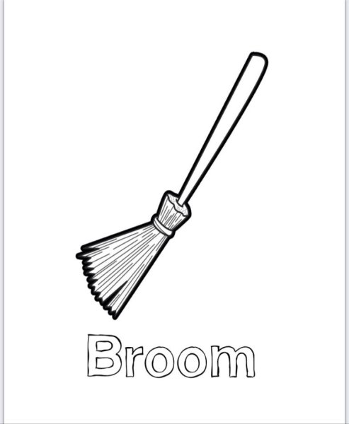Метла раскраска