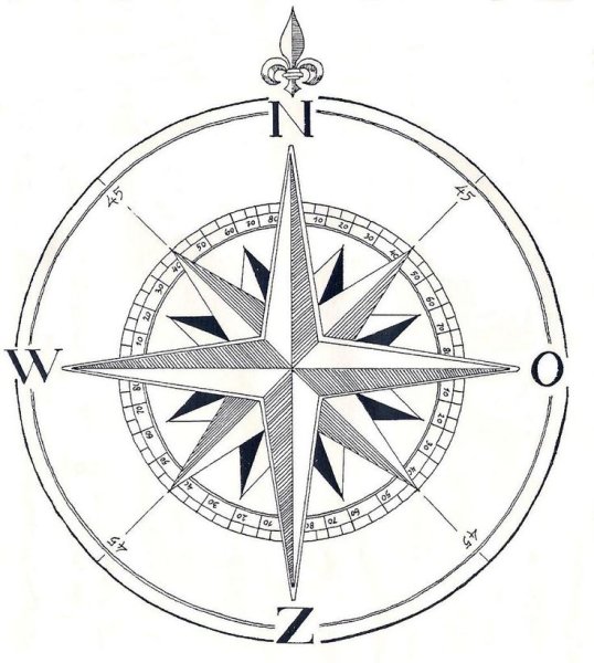 Роза ветров морская