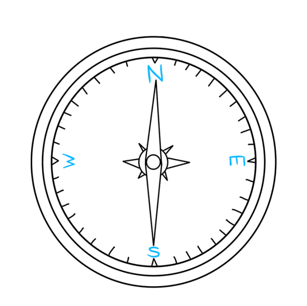 Компас раскраска для детей