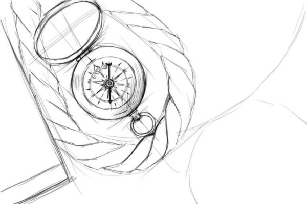 Нарисовать компас карандашом