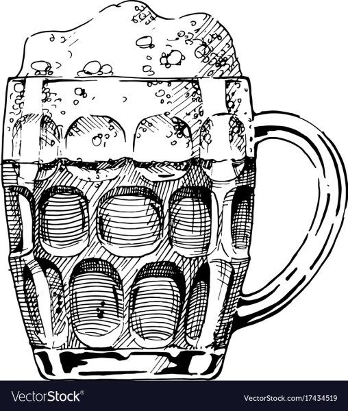 Пивная Кружка карандашом