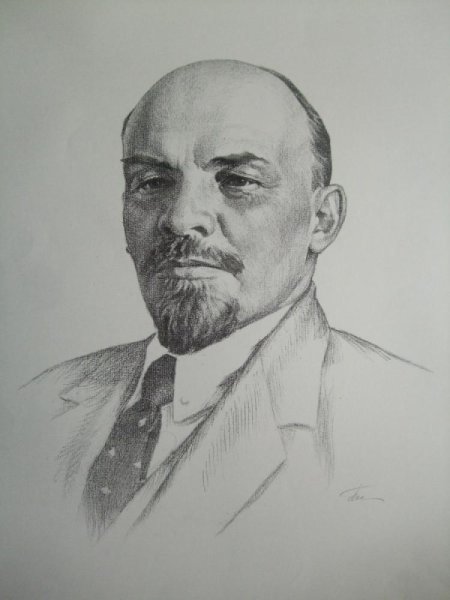 Нарисовать Ленина карандашом